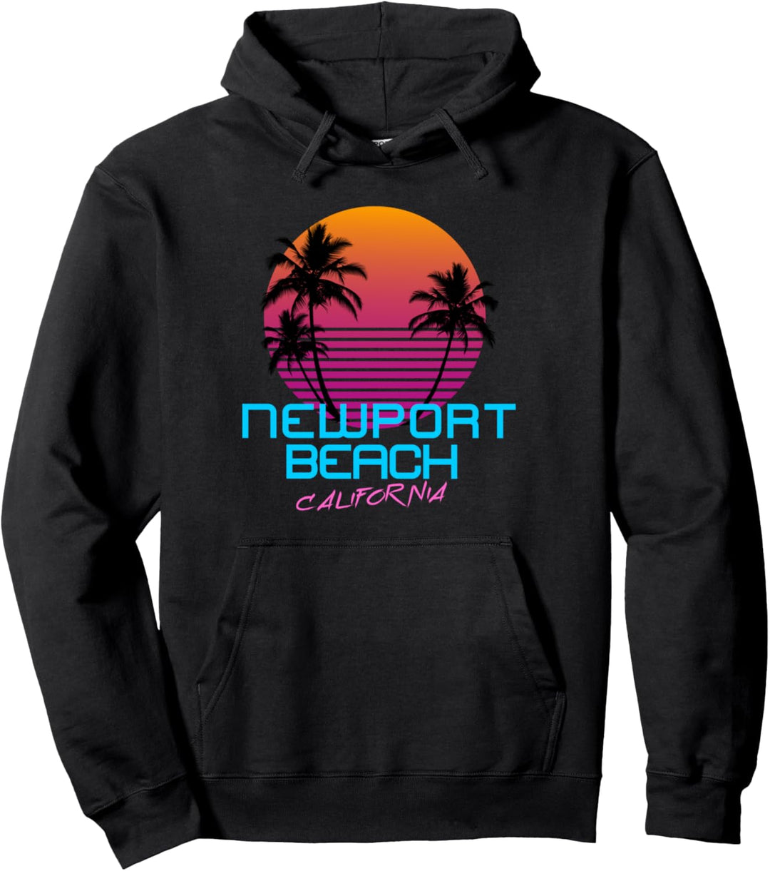 Newport Beach Kalifornien Retro 80er Jahre Pullover Hoodie