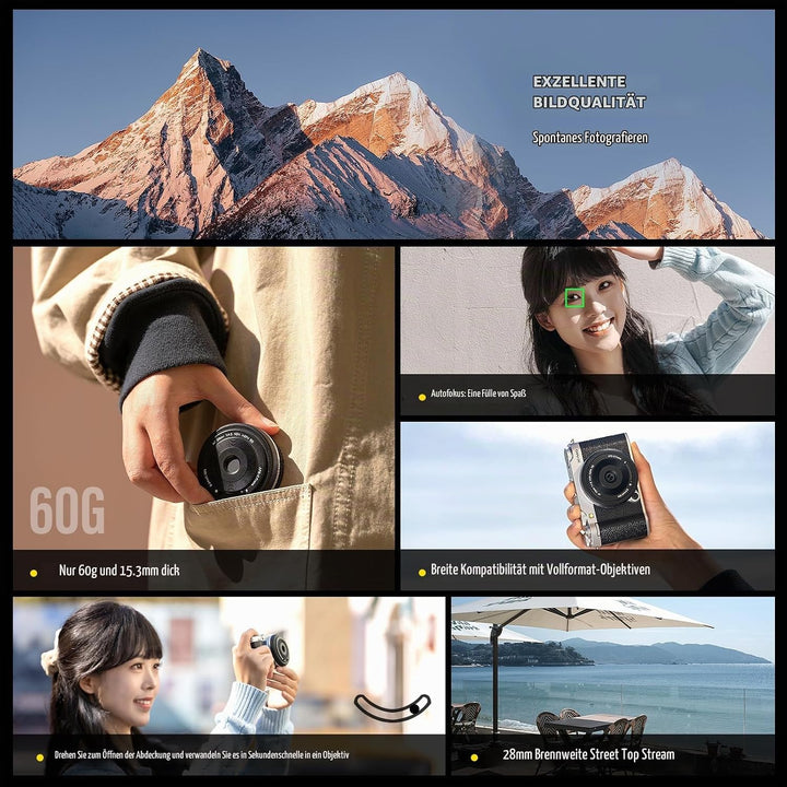 VILTROX 28mm F4.5 XF Autofokus Objektive für Fuji X Mount Kamera Objektive Lenses Kompatibel Fujifui