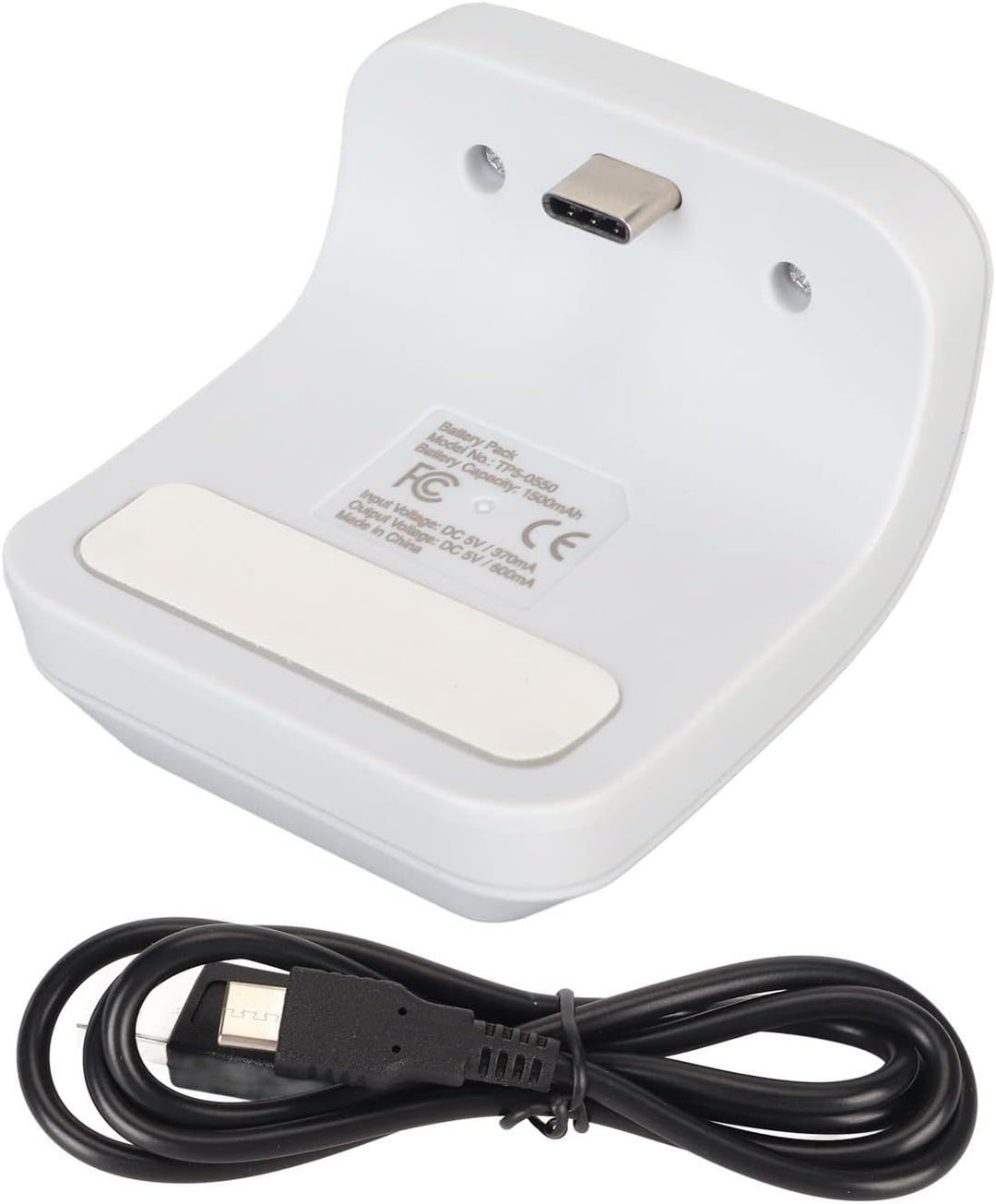 Wiederaufladbarer PS5 Controller Akku, Externer 1500 mAh Schnellladeakku mit LED Anzeige und USB C L