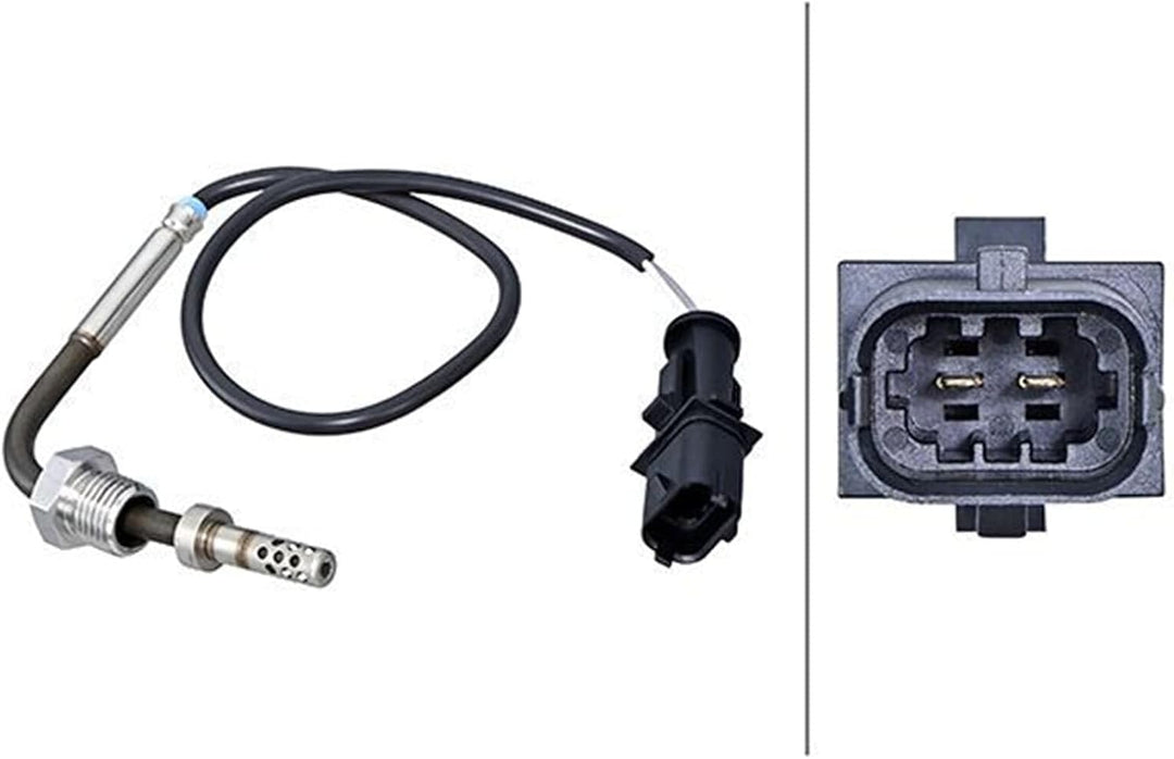 HELLA 6PT 010 376-481 Sensor, Abgastemperatur - 2-polig - geschraubt - Kabel: 320mm