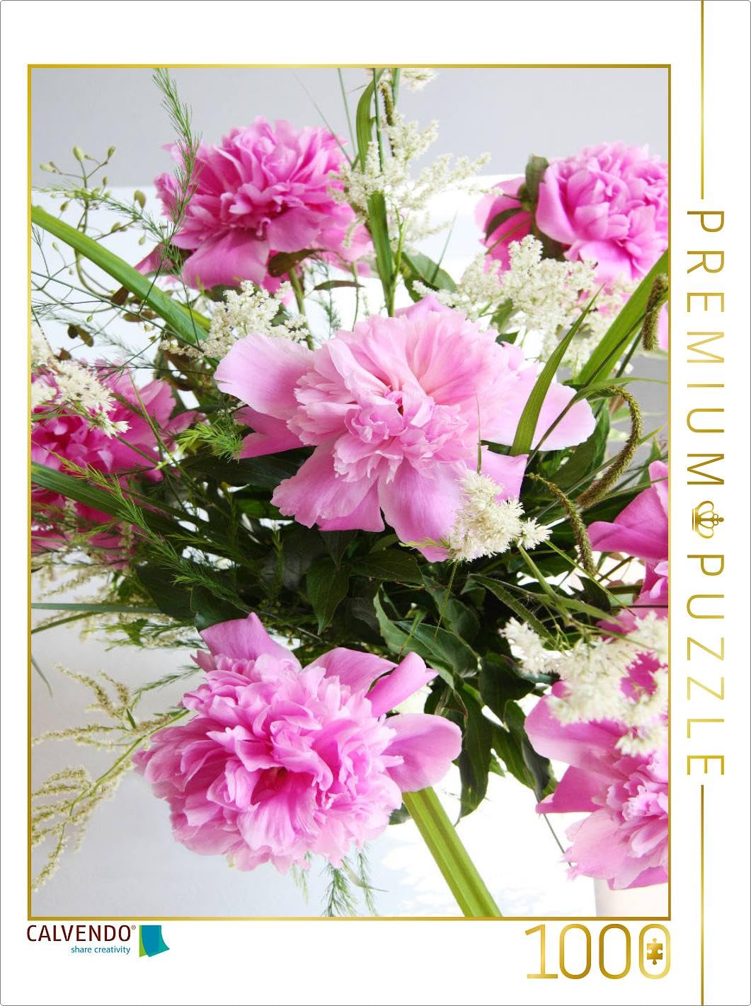 CALVENDO Puzzle Pfingstrosen in der Vase 1000 Teile Lege-Grösse 48 x 64 cm Foto-Puzzle Bild von Gise