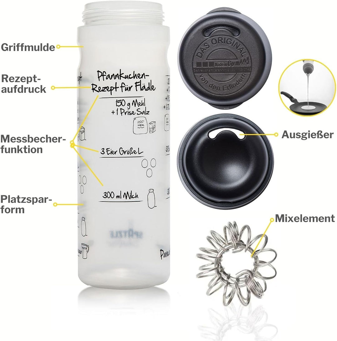 Shaker-Set Duo (ANTHRAZIT) mit 875ml-Pfannkuchen-Shaker + 4-Portionen-Spätzle-Shaker