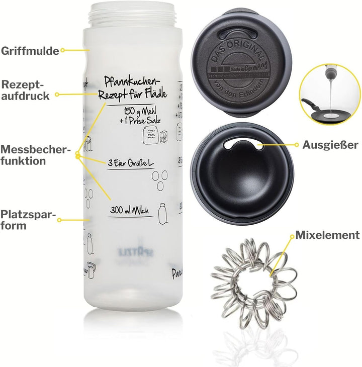 Shaker-Set Duo (ANTHRAZIT) mit 875ml-Pfannkuchen-Shaker + 4-Portionen-Spätzle-Shaker