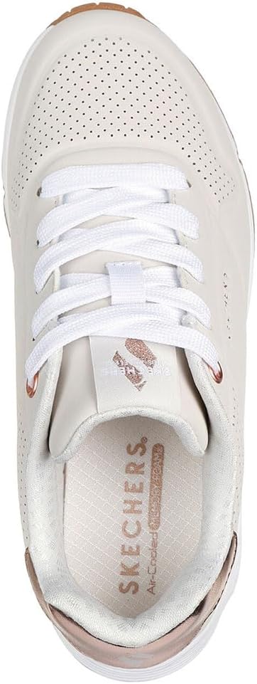 Skechers Unisex Kinder UNO Gen1 - Shimmer AwaySneaker 27.5 EU Natürlich, 27.5 EU Natürlich