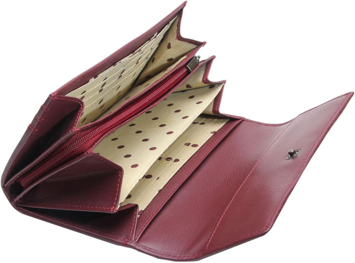 Esquire Peru Geldbörse RFID Leder 18,5 cm Einheitsgrösse Rot Rot, Einheitsgrösse Rot Rot