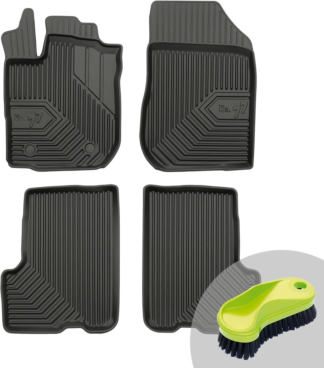 FROGUM No.77 Gummimatten Ganzjahresset von Auto Fussmatten Autofussmatten für Dacia Logan MCV I 2006
