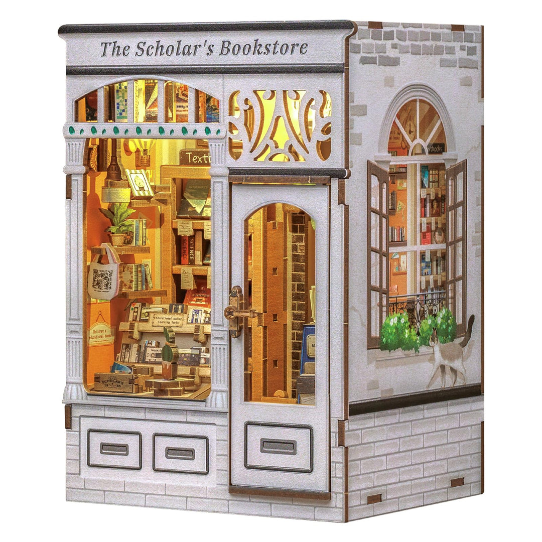 CUTEBEE Book Nook Kit – DIY Puppenhaus Häuser, Miniatur Haus Selber Bauen Bausatz für Erwachsene, 3D