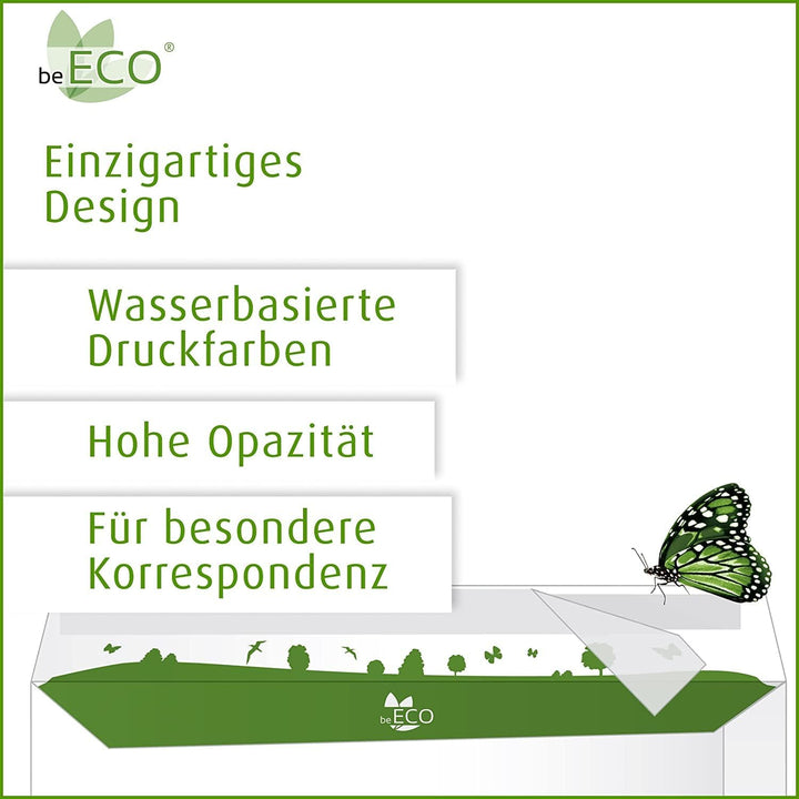 beECO Versandtaschen C4 (250 Stück), haftklebende Versandtasche ohne Fenster, Versandtaschen A4 aus