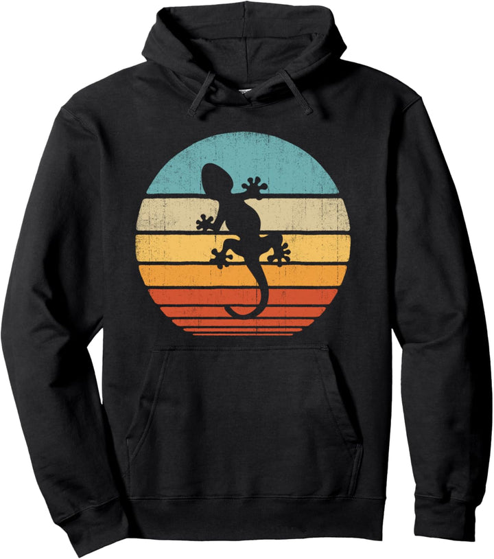 Gecko Retro Vintage Style 60s 70s Men Women Gifts Lizard Pullover Hoodie
