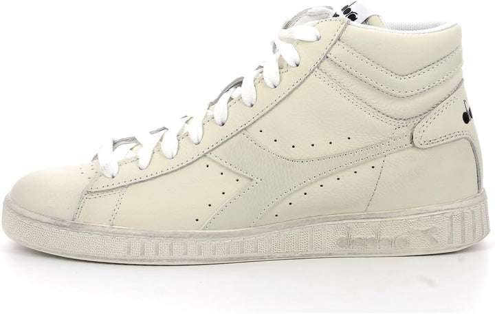Diadora Unisex Game L High Waxed Hohe Sneaker 47 EU Weiss, 47 EU Weiss