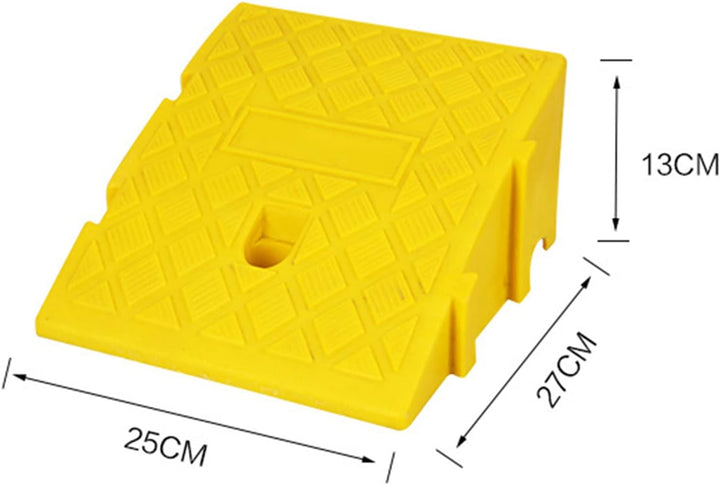 Bordsteinrampe 11/13 cm Hohe, Auto Rampen Kunststoff, Tragbare Robuste Schwellenrampe für Auto Einfa