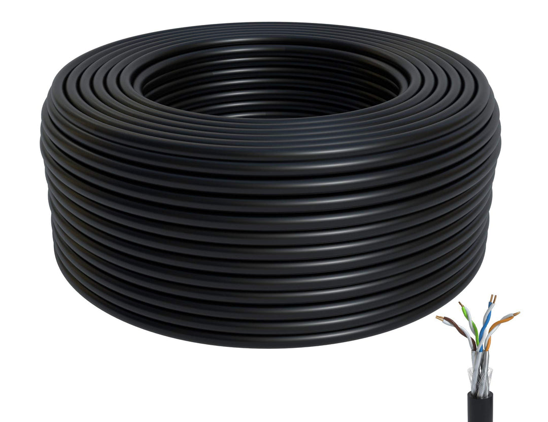 BIGtec Erdkabel CAT7 20m Outdoor Kabel Verlegekabel Netzwerkkabel Datenkabel Gigabit Installationska