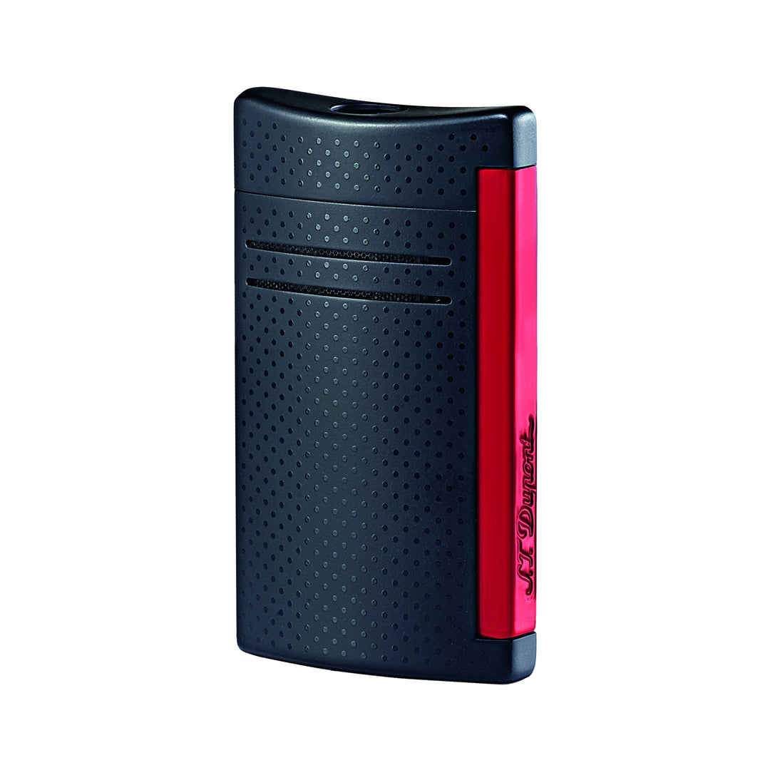 S.T. Dupont Maxijet-Feuerzeug, gebürstetes Chrom-P Mattschwarz-rot Matt Black/Red, Matt Black/Red