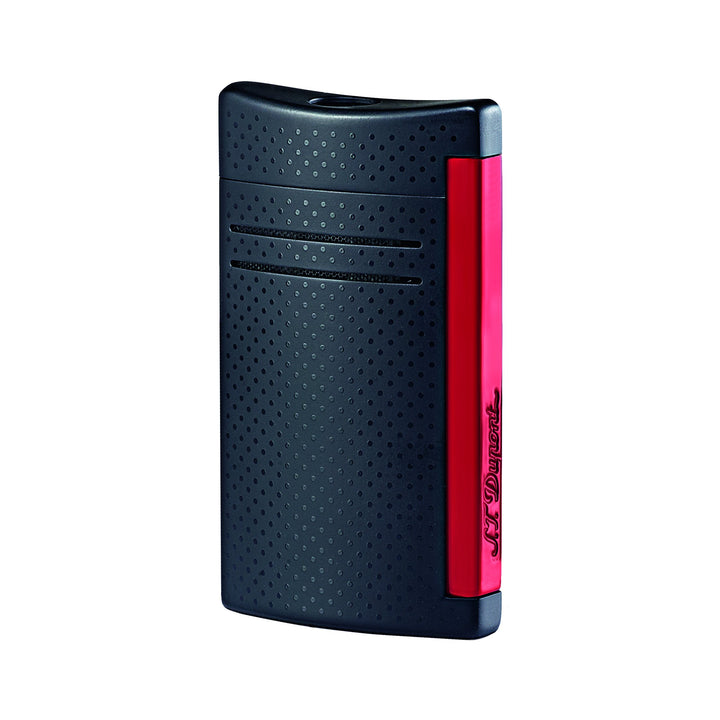 S.T. Dupont Maxijet-Feuerzeug, gebürstetes Chrom-P Mattschwarz-rot Matt Black/Red, Matt Black/Red