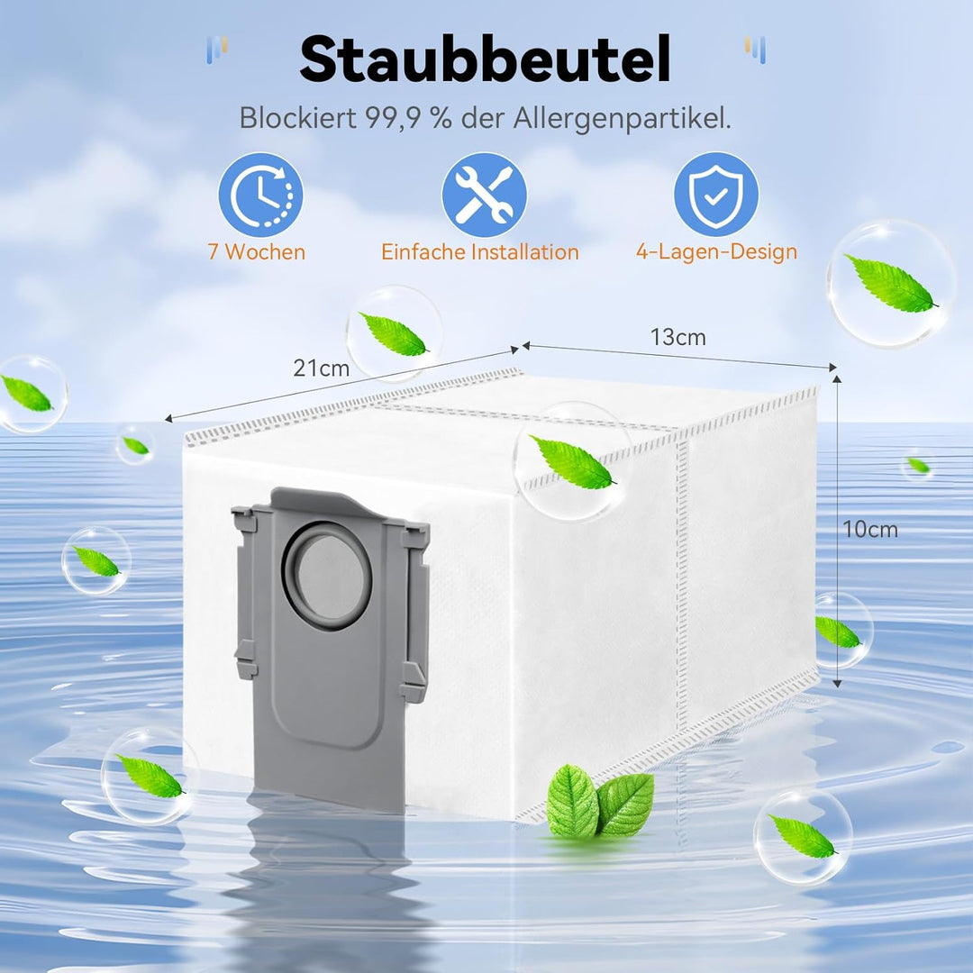 17 Stück Zubehör für Roborock QV 35A / QV 35S / Qrevo S Pro/QR 598 / QR 798 Saugroboter, 1 Hauptbürs