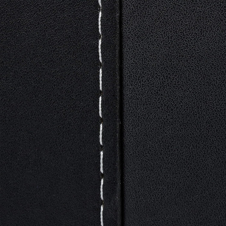 Relaxdays Holzkorb für Kaminholz, Kaminholzkorb aus Kunstleder, zum Tragen & Aufbewahren, Kaminkorb