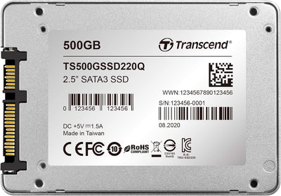 Transcend 500GB SATA III 6Gb/s interne 2.5 Zoll SSD220Q 2.5 Zoll TS500GSSD220Q