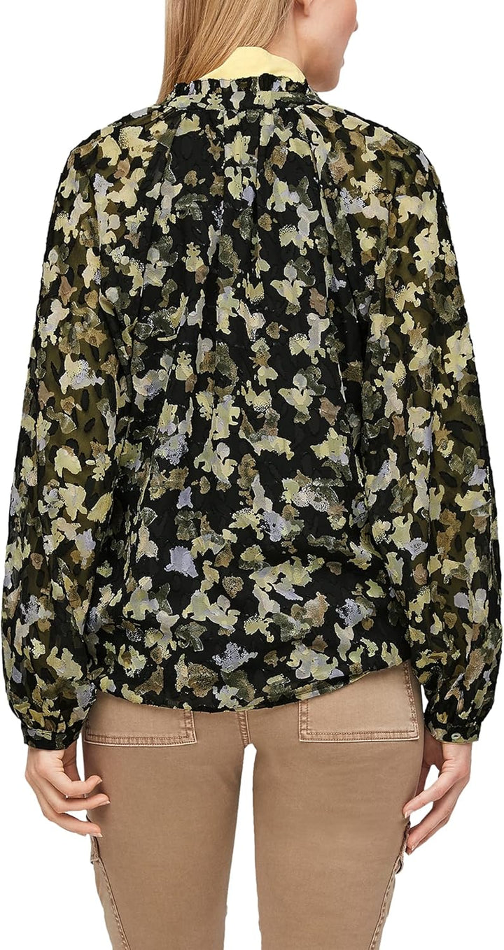 s.Oliver Damen Bluse 36 Black All Over Pri, 36 Black All Over Pri