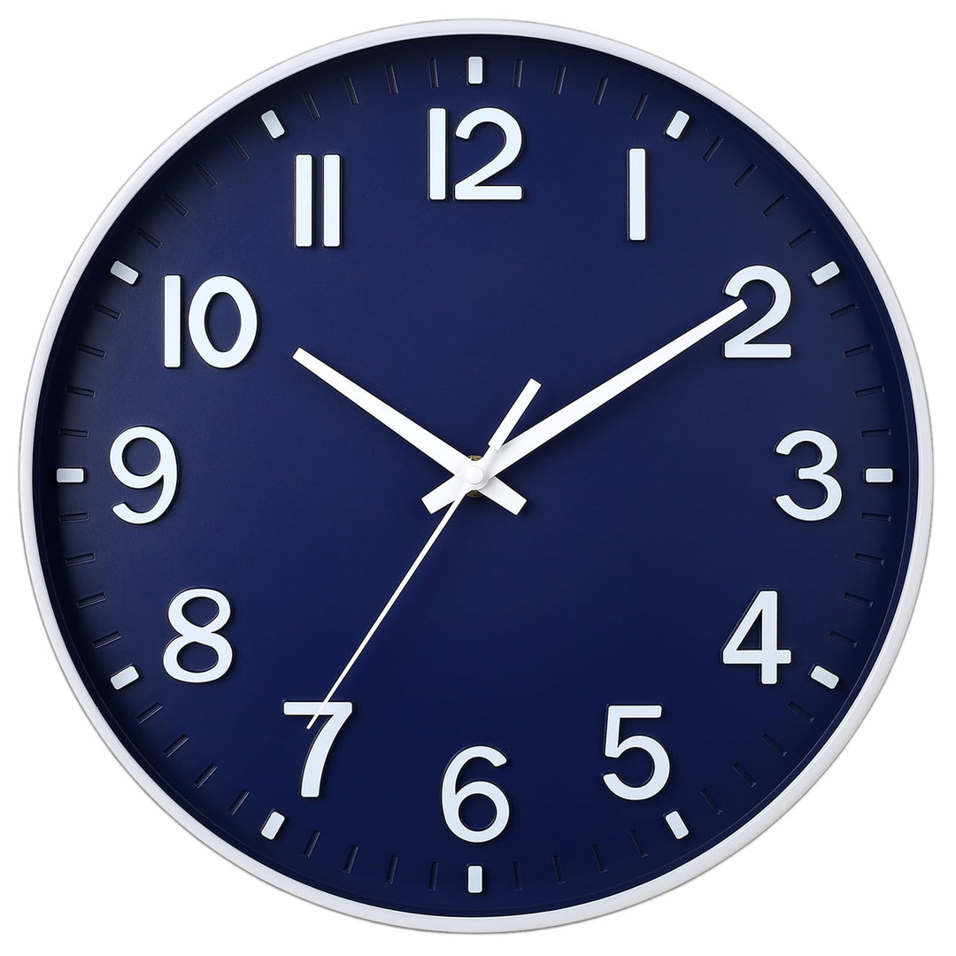 HZDHCLH 30cm Lautlos Wanduhr ohne Ticken Schleichende Sekunde mit Arabisch Ziffer für Büro, Klassenz