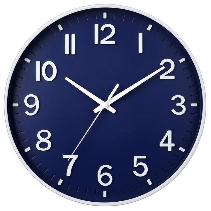 HZDHCLH 30cm Lautlos Wanduhr ohne Ticken Schleichende Sekunde mit Arabisch Ziffer für Büro, Klassenz