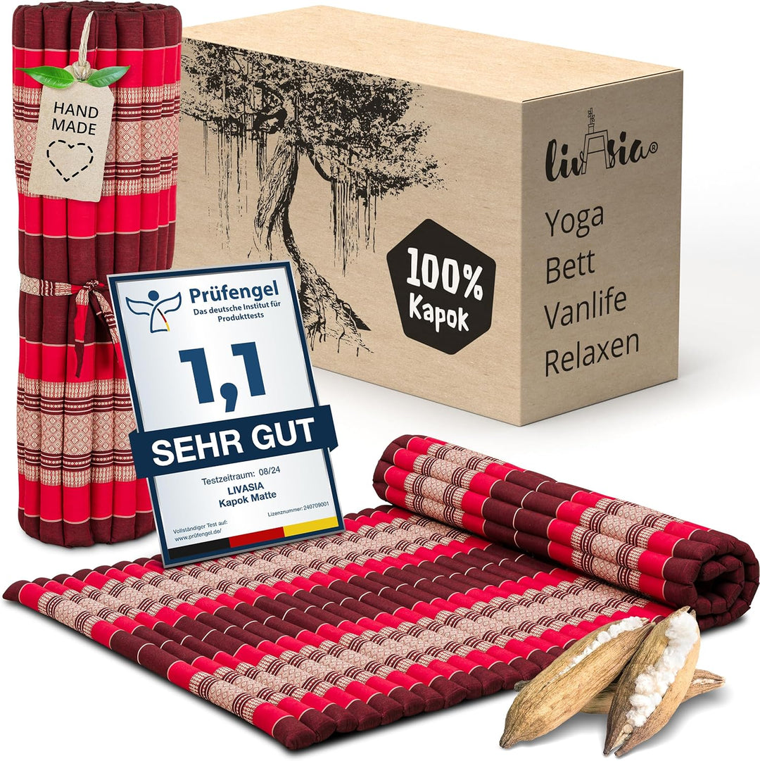 livasia Rollmatte Rollmatratze L-200x110x4,5cm, Gästebett Gästematratze 1 Person, Reisebett Kofferra