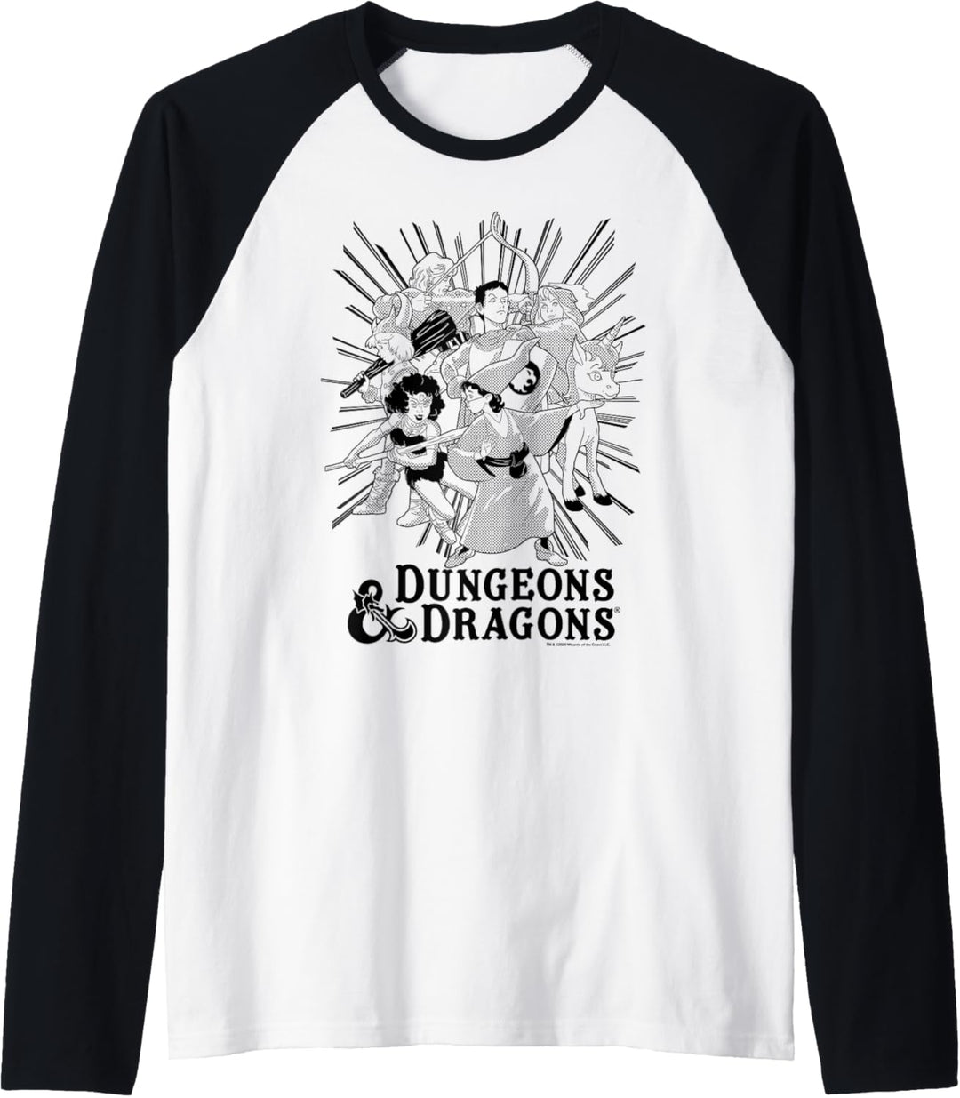 Dungeons & Dragons Group Shot Dark Tones Raglan
