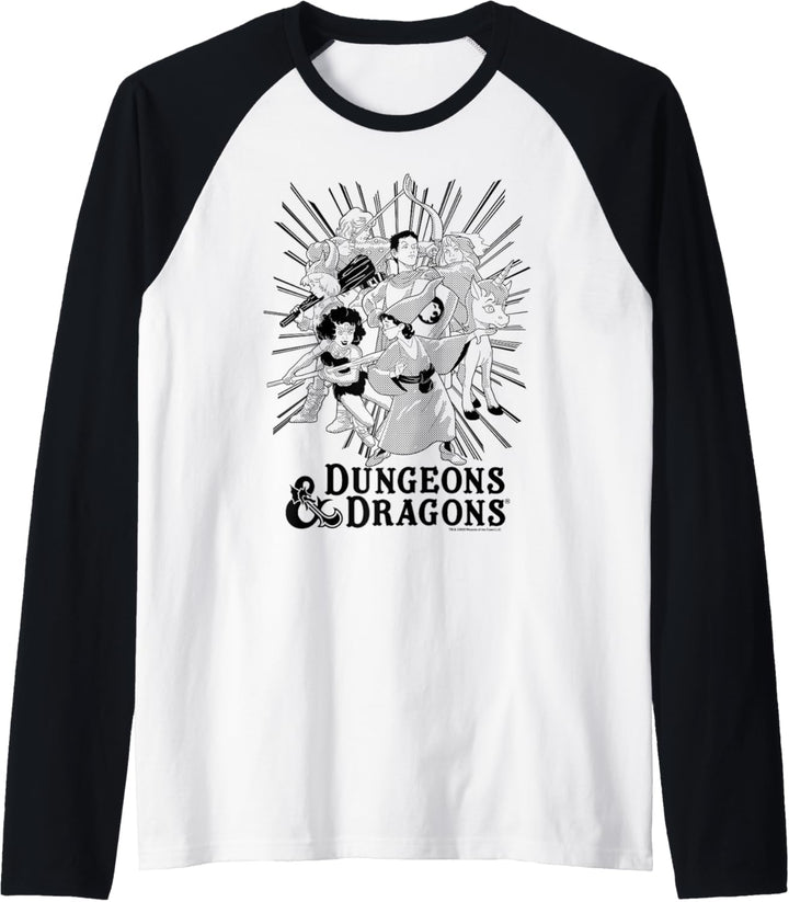Dungeons & Dragons Group Shot Dark Tones Raglan