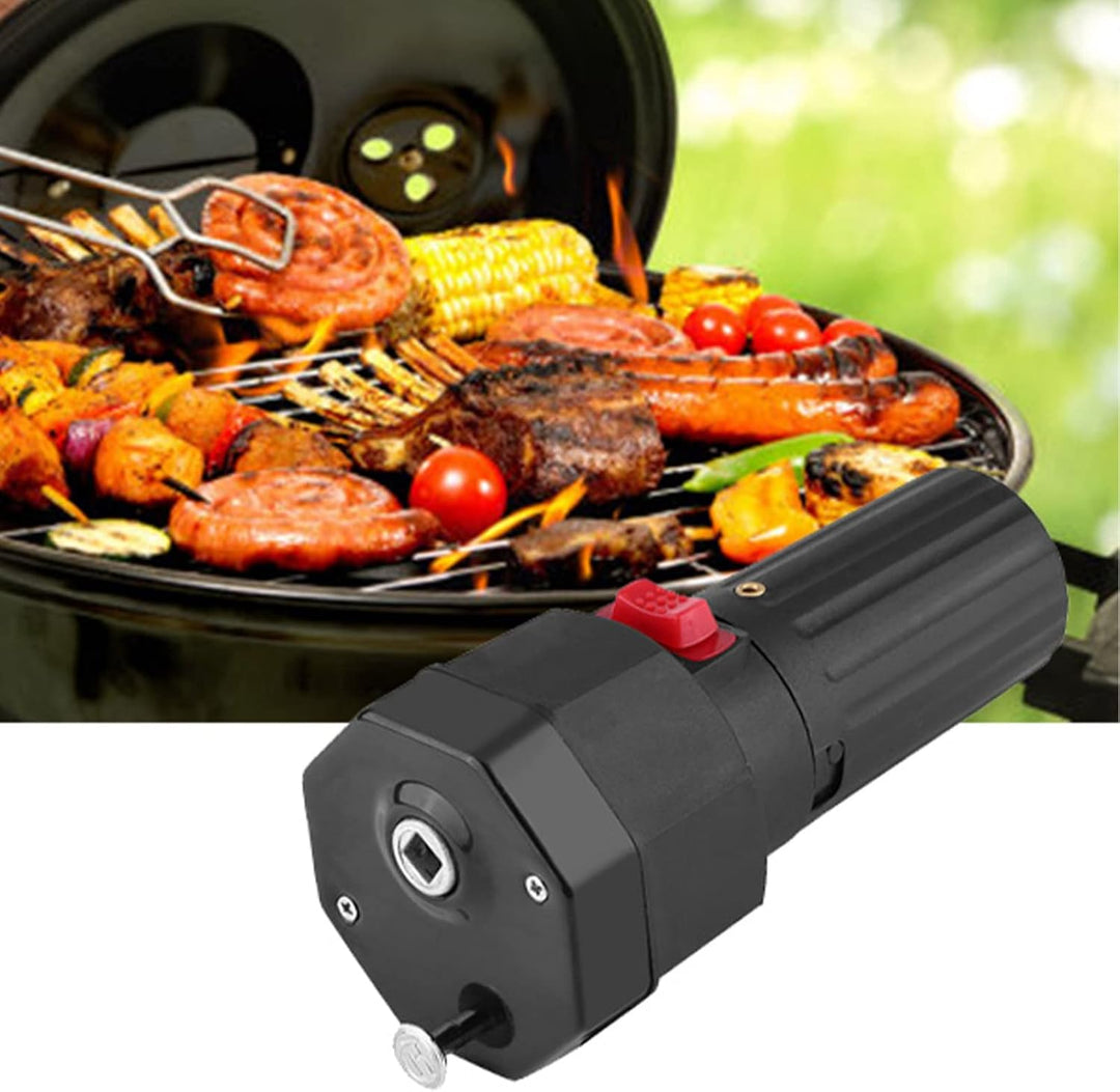 Grillrotator Motor, Drehspiessantrieb für elektrischen Grill, batteriebetrieben, schwarz, 6x6 mm Loc