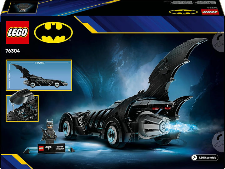 LEGO DC Batman Forever Batmobil – Superhelden Fahrzeug mit Minifigur – mit aufklappbarem Cockpit und