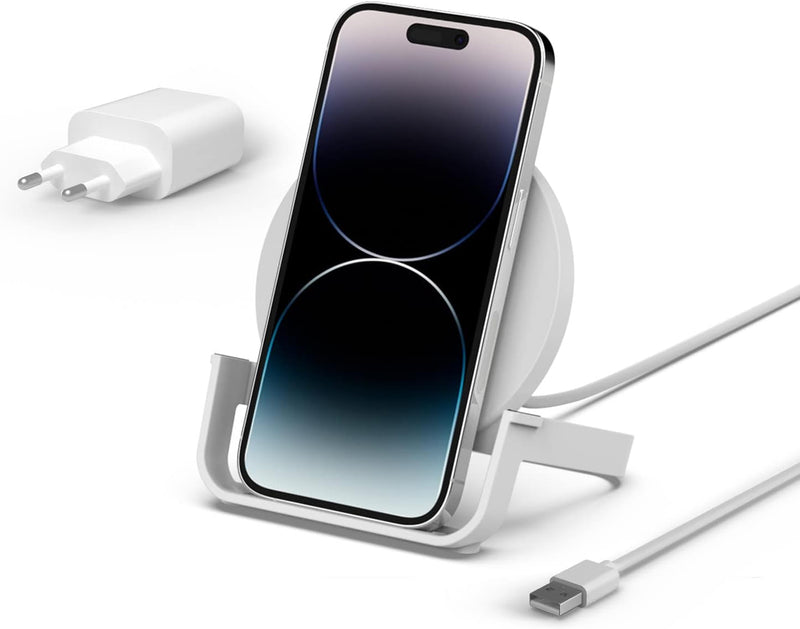 Belkin drahtloser BoostCharge Ladeständer, 10 W (Qi-zertifiziertes schnelles drahtloses Ladegerät fü