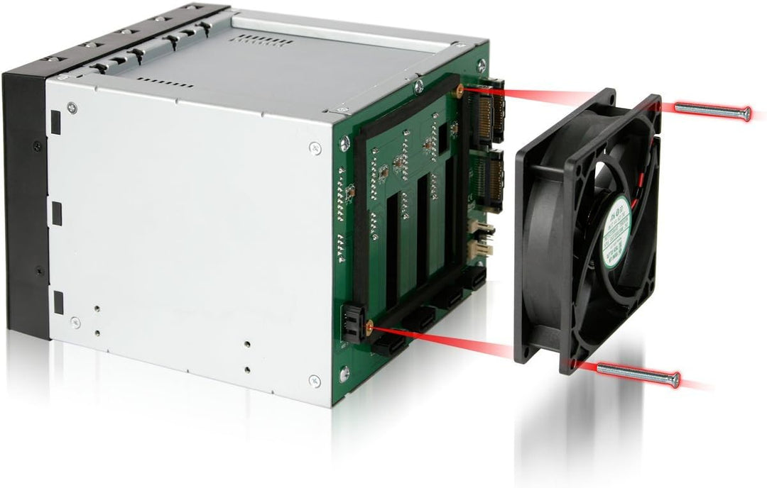 ICY DOCK FatCage MB155SP-B - 5-Bay SATA Hot Swap Backplane für 2,5"/3,5" HDDs/SSDs, MB155SP-B