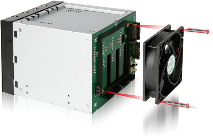 ICY DOCK FatCage MB155SP-B - 5-Bay SATA Hot Swap Backplane für 2,5"/3,5" HDDs/SSDs, MB155SP-B