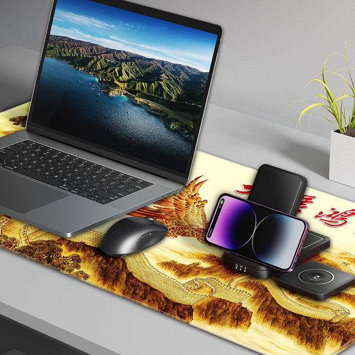 LL-COEUR Grosse Gaming Laptop Mauspad PC Tastatur Mausmatte XXL Schreibtischunterlage Büro Desk Pad