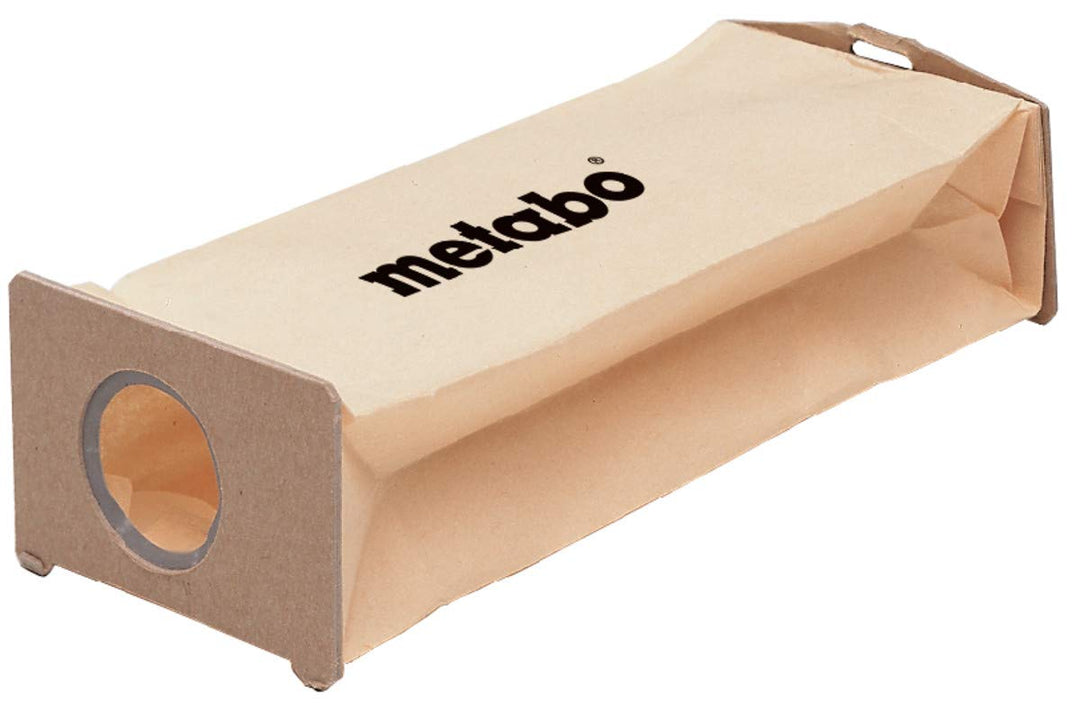 metabo Papier-Staubbeutel 5er Pack für Schleifgeräte SR/SXE – Ersatzbeutel für Staubabsaugung ohne H