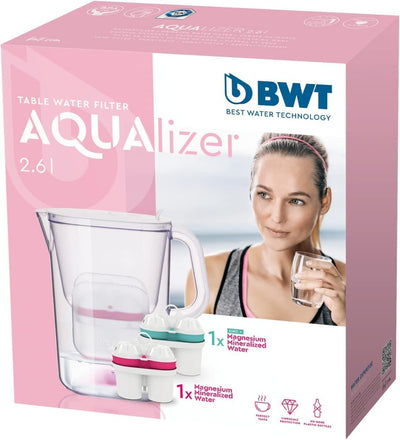 BWT AQUAlizer Filterkanne inkl. 1 Magnesiumfilter und 1 Zinkfilter