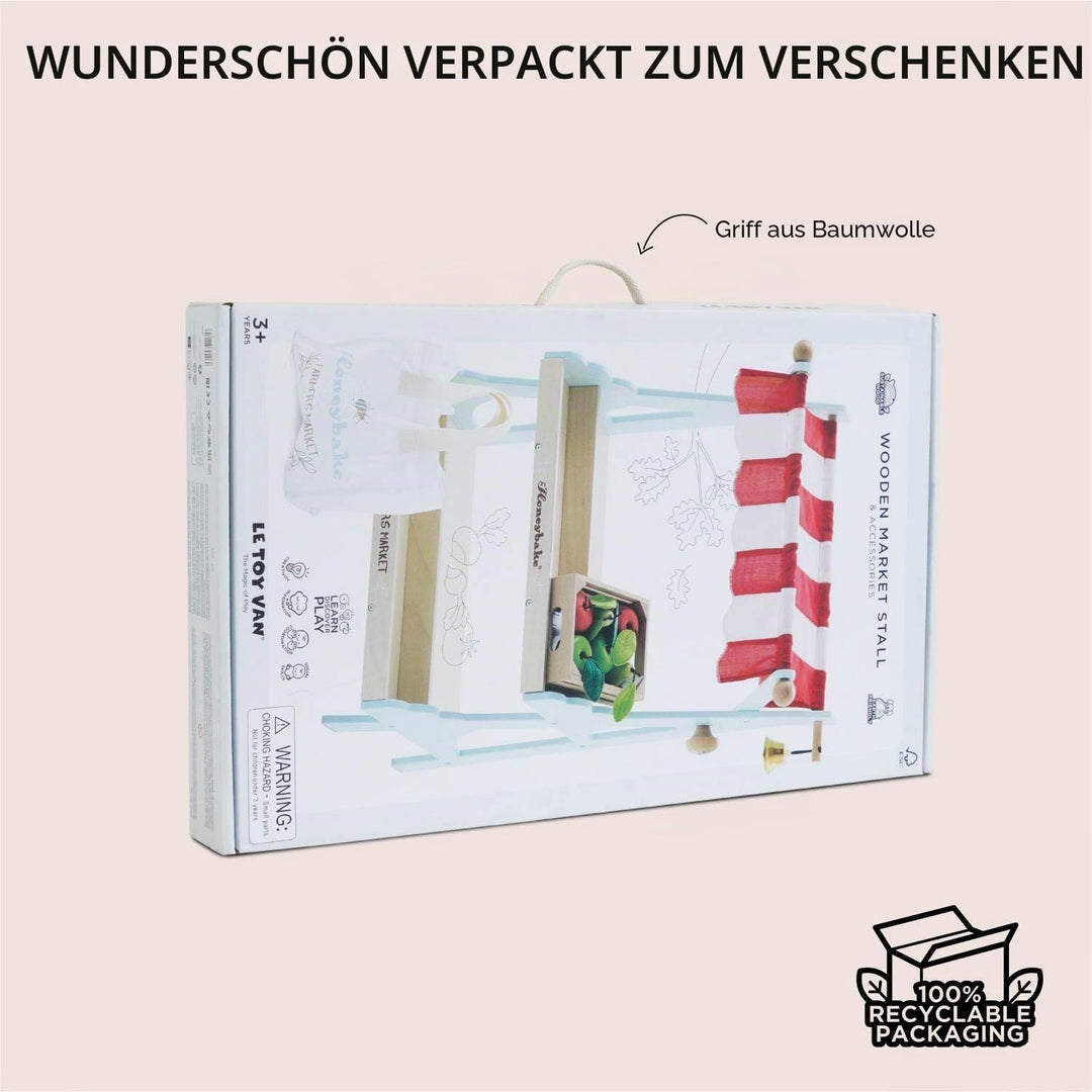 Le Toy Van – Honeybee Market Spielzeugladen aus Holz | Supermarkt-Rollenspiel Lebensmittelladen, TV1