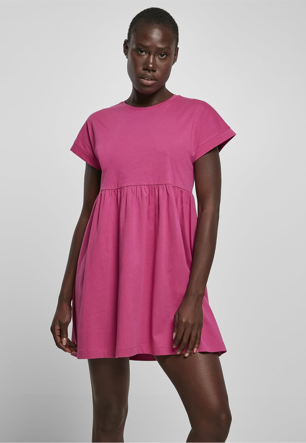 Urban Classics Damen Ladies Organic Empire Valance Tee Dress 4XL Brightviolet, 4XL Brightviolet