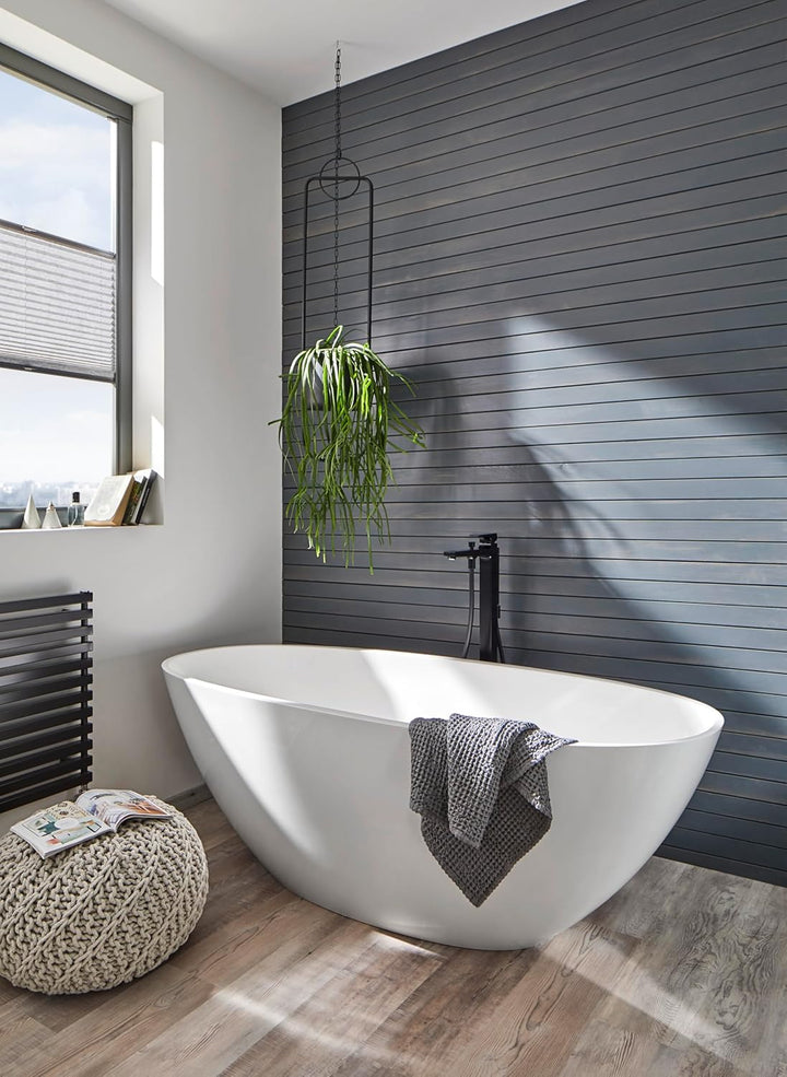 hansgrohe bodenstehende Wannenarmatur, für 2 Funktionen, Mattschwarz Matt-schwarz, Matt-schwarz