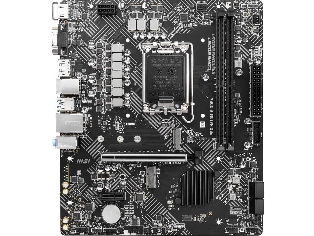 MSI PRO H610M-G DDR4 DDR4 Motherboard (mATX, Intel Core der 12. Generation, LGA 1700 Socket, DDR4, P