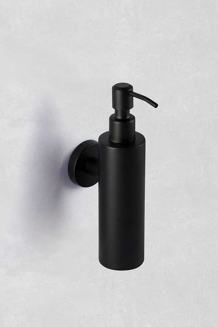 Ambrosya - Seifenspender aus Edelstahl in Schwarz - Bad Badezimmer Bohren Halter Halterung Seife Sei