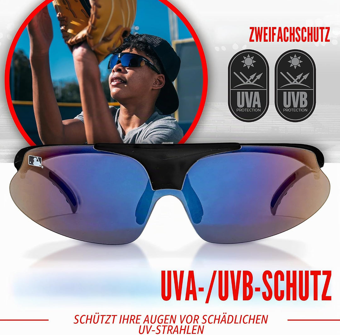 Franklin Sports MLB - Flip Up Baseball + Softball Sonnenbrille für Kinder + Erwachsene - Leichte Spo