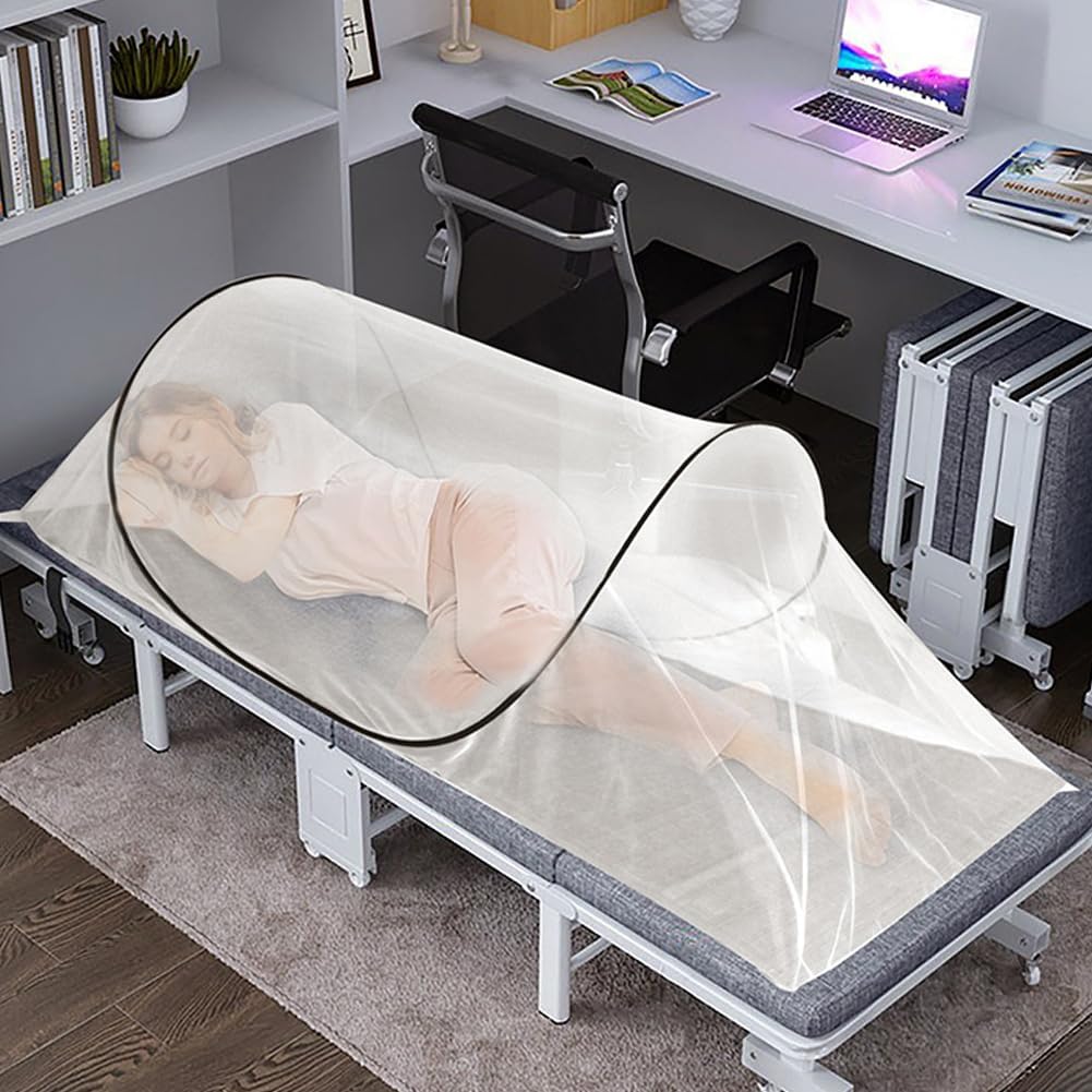 Moskitonetz Reise Pop-Up & Faltbare 200x80x56cm, Tragbare Campingzelt Moskitonetz mit Zip für Campin
