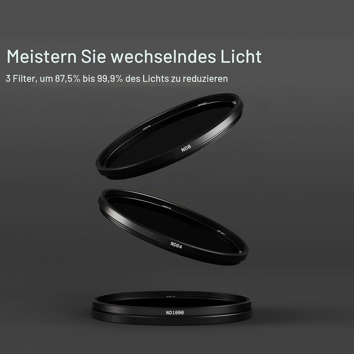 Urth 39 mm ND8, ND64, ND1000 ND Filter Kit (Plus+) 39mm, 39mm