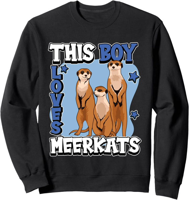 Jungen This Boy Loves Meerkats Erdmännchen Sweatshirt