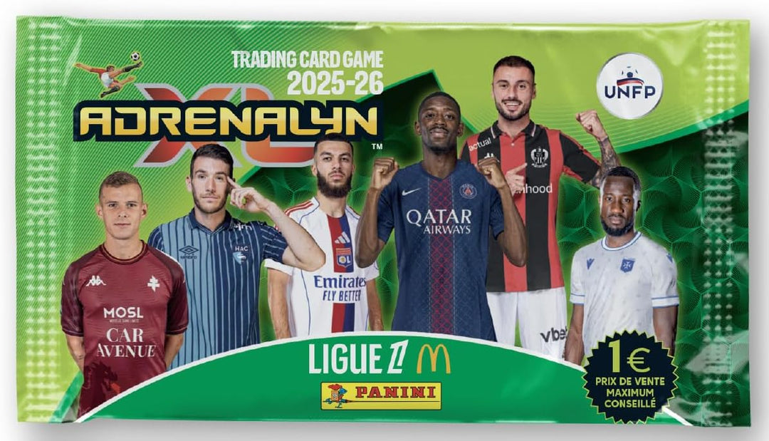 Panini ADRENALYN Ligue 1 McDonald's 2025-2026 Trading Cards Game Starterpaket (Ordner + 4 Hüllen)