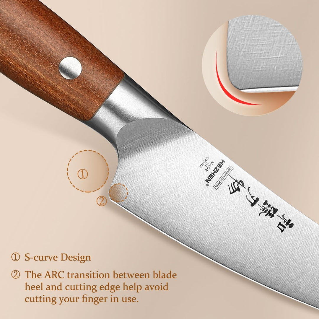 HEZHEN Ausbeinmesser German 1.4116 Stahl, Profi Filiermesser Fisch und Fleisch Küchenmesser，Ultrasch