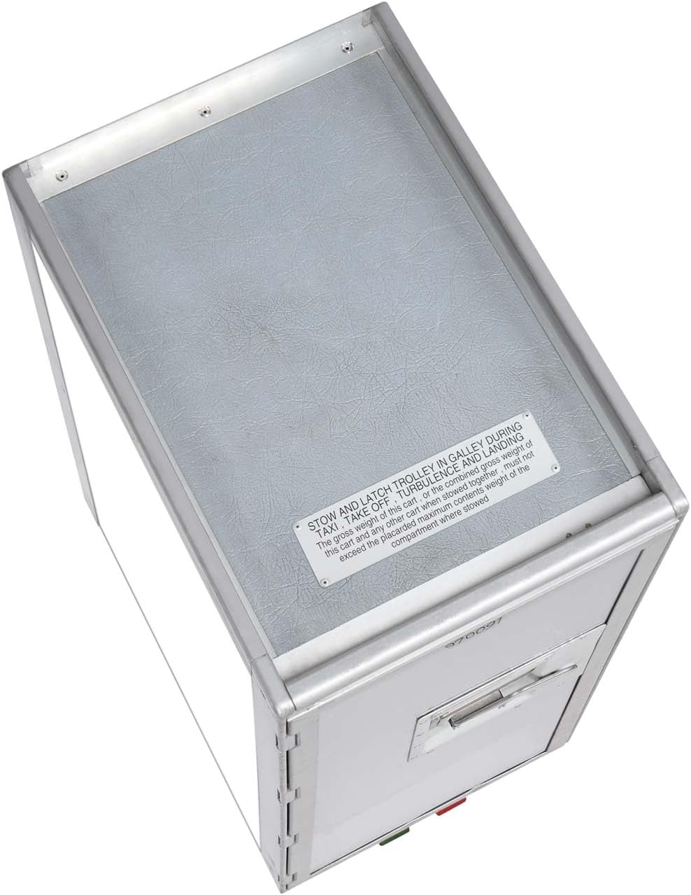 Flugzeugtrolley Whiteboard (Glastür & neue Rollen), Gebrauchtes Original aus der Luftfahrt - ausgemu