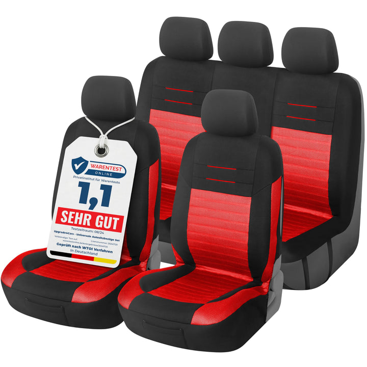 Upgrade4cars Autositzbezüge Set Universal Version 2026 | Auto-Schonbezüge für die Vordersitze & Rück