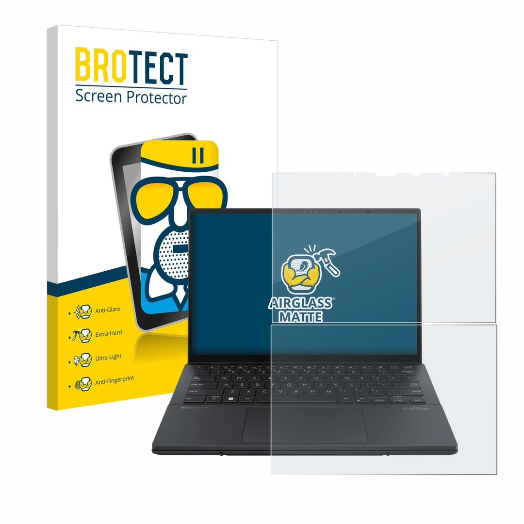 BROTECT Entspiegelungs Schutzglas für ASUS ZenBook Duo OLED 2024 UX8406 Schutzfolie Panzer Folie Gla