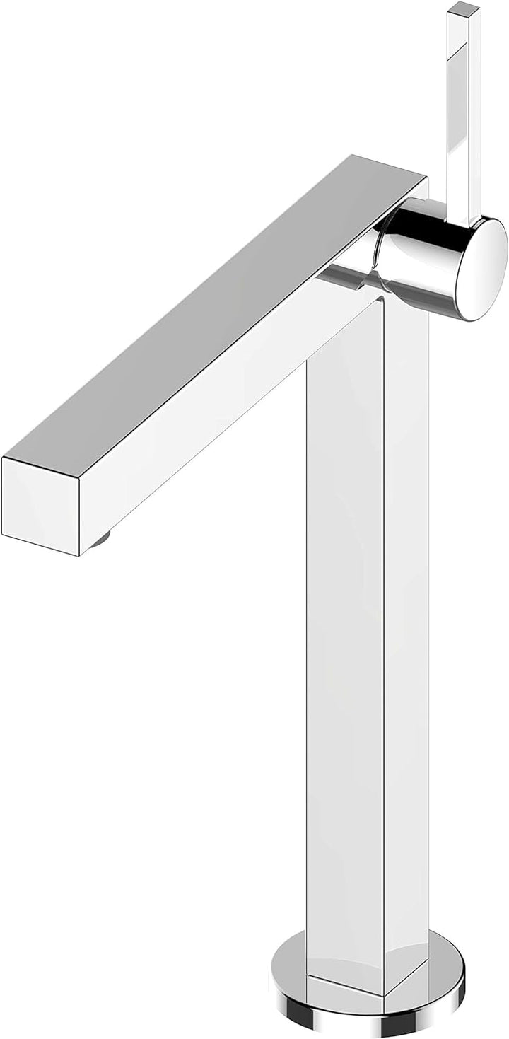 KEUCO Waschtisch-Armatur chrom für Waschbecken im Bad, Höhe 35,6cm, Einlochmontage, Design-Wasserhah